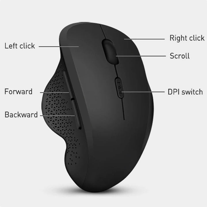 Mouse Inalámbrico Ergonómico Jertech W500