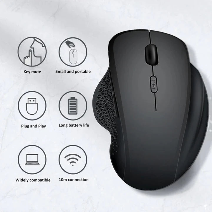 Mouse Inalámbrico Ergonómico Jertech W500